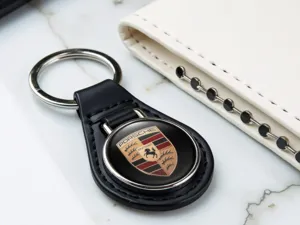Porsche Leder Schlüssel Stabiles Anpassbar Glänzender Stil